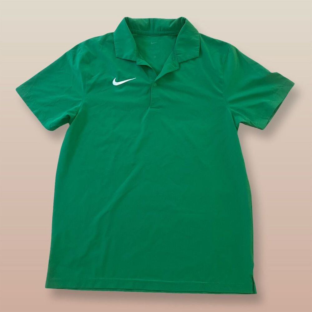 Nike Men's Dri-FIT Polo Shirt Green Size M Short Sleeve Golf Casual